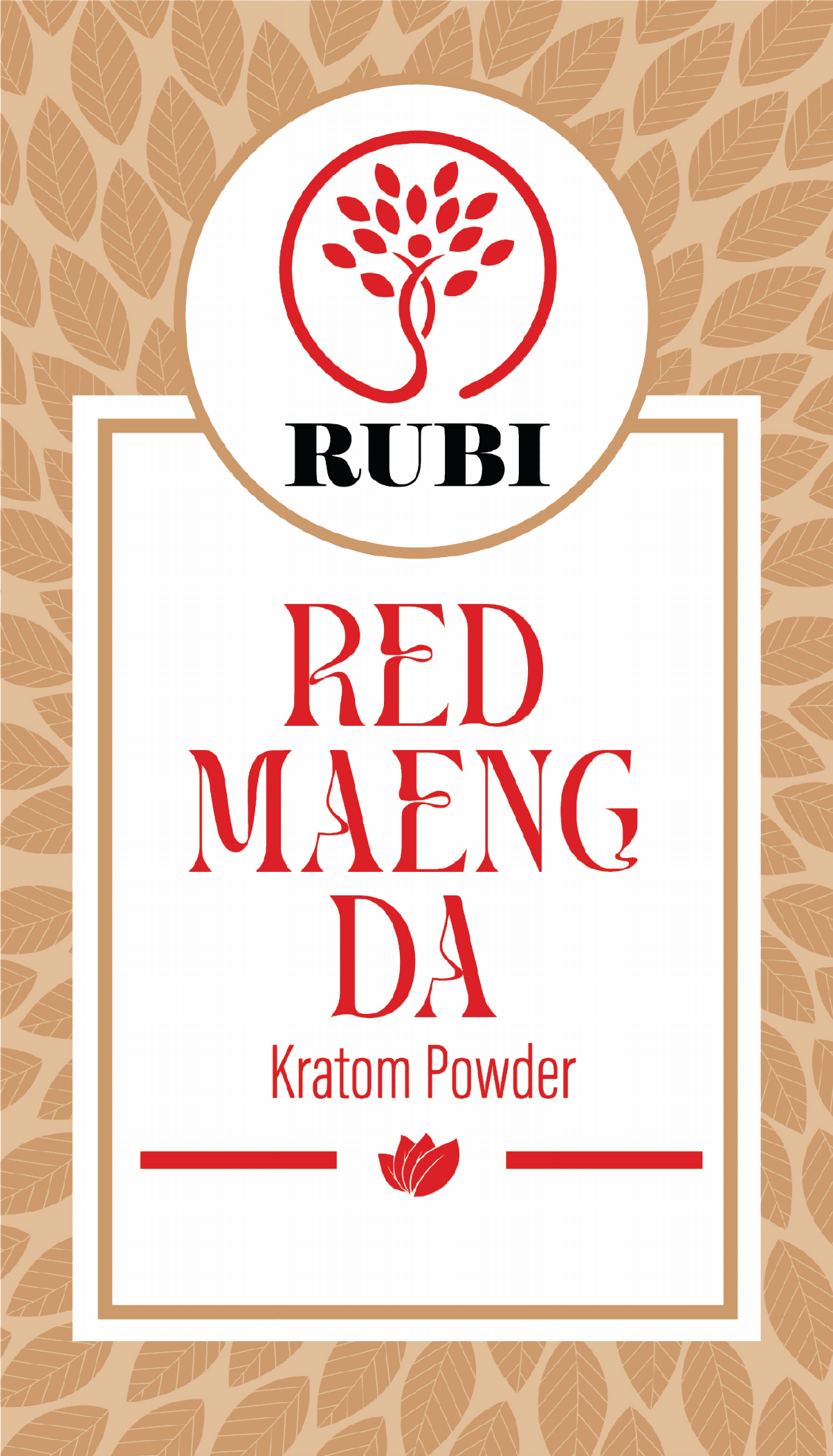 Rubi Kratom Powder 8OZ Maeng Da Red