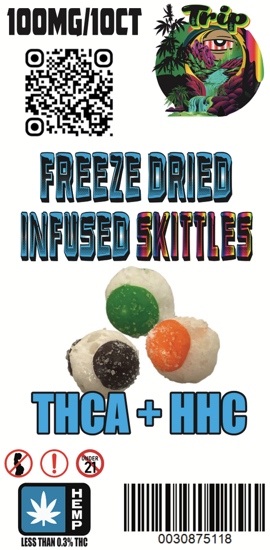 TRIP Freeze Dried Candy THCA & HHC 100MG Skittles 10CT / 1CT