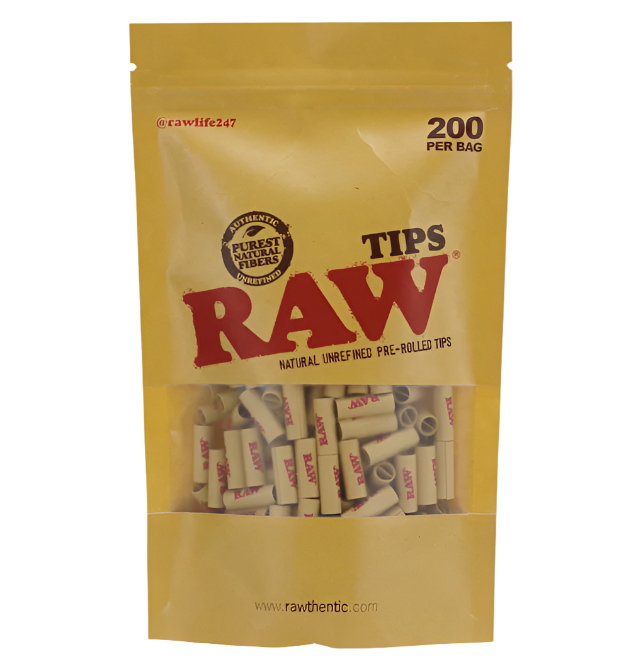 Raw Tips Pre-Rolled 200CT