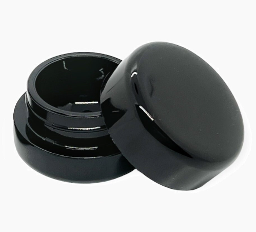 Jar 9ML Round Black Gloss 360ct Case