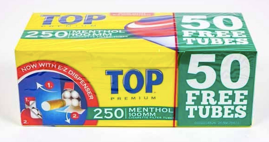 TOP Tubes 250CT Menthol 100MM 4CT Pack