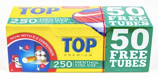 TOP Tubes 250CT Menthol Kings 4CT Pack