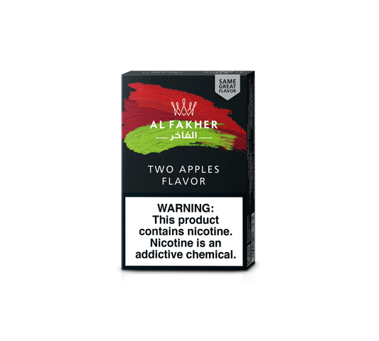 Al Fakher Shisha 50G Two Apples 10CT