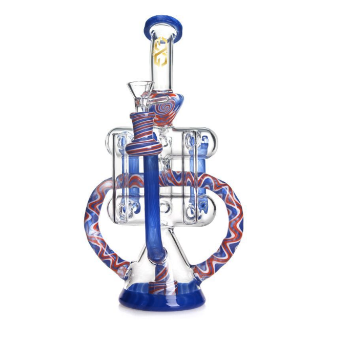 Glass Guru Waterpipe 11" Recycler Showerhead Perc