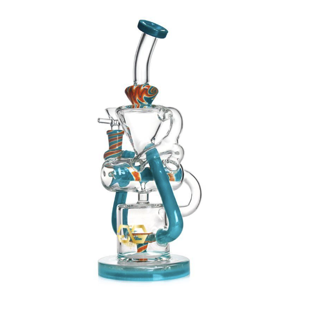 Glass Guru Waterpipe 12" Recycler Showerhead Perc