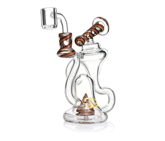 Glass Guru Waterpipe 6.5" Recycler Rig Mixed Colors