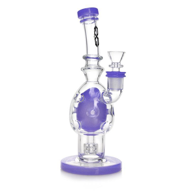 Glass Guru Waterpipe 9.5" Fab Egg w/ Showerhead Perc