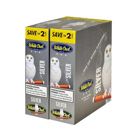 White Owl Cigarillos 2CT Silver 30CT Box