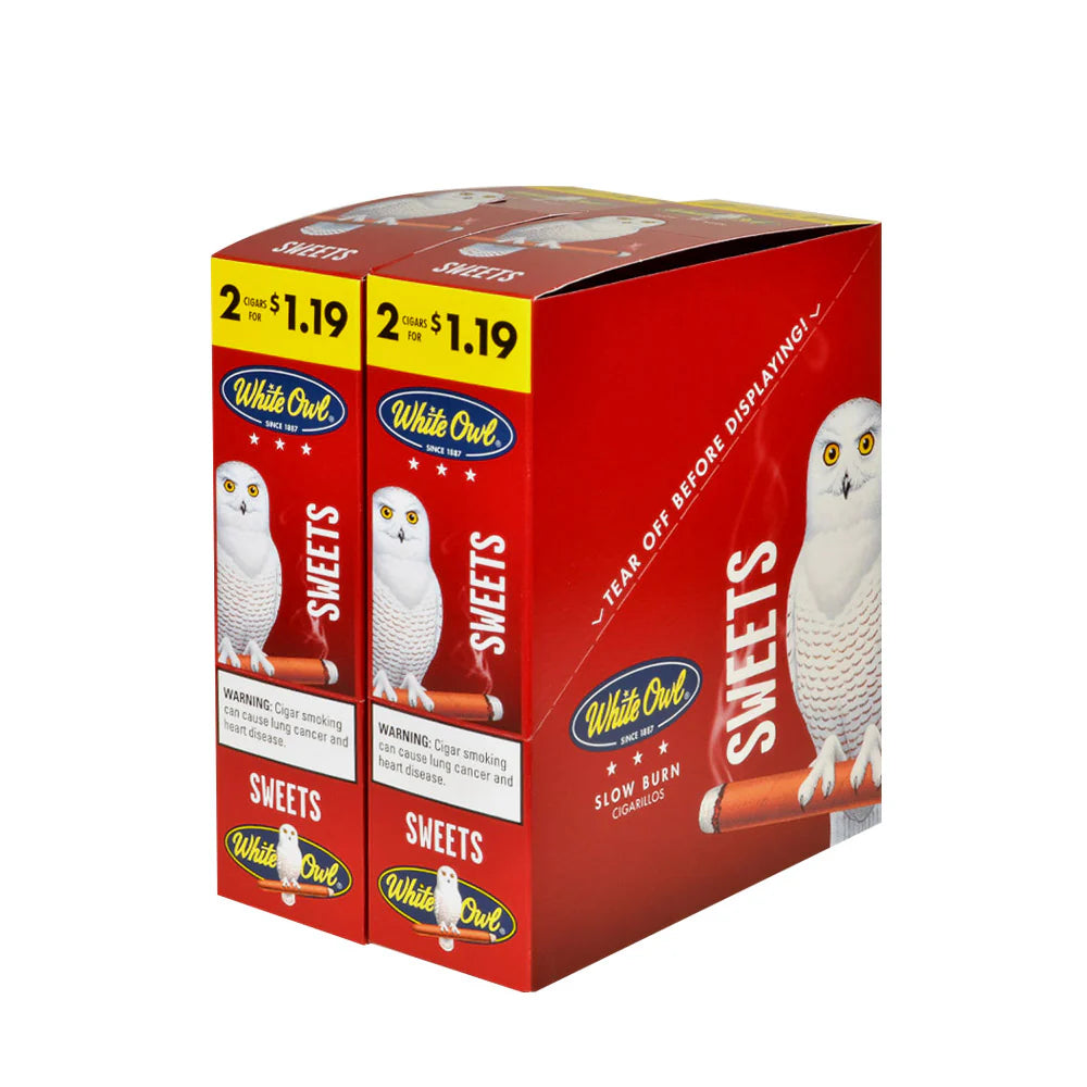 White Owl Cigarillos 2CT Sweet 30CT Box