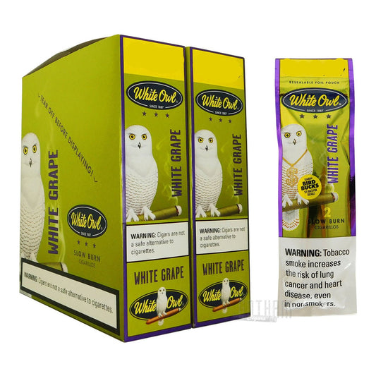 White Owl Cigarillos 2CT White Grape 30CT Box