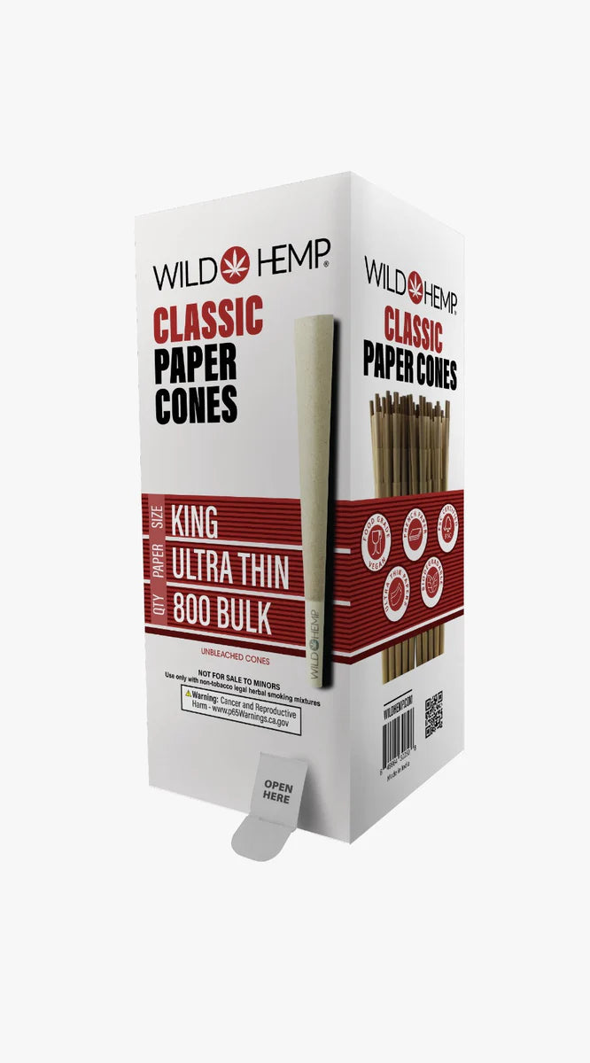 Wild Hemp Cones Bulk 800CT King Size