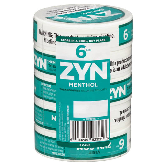 ZYN Nicotine Pouches 6MG Menthol 5CT