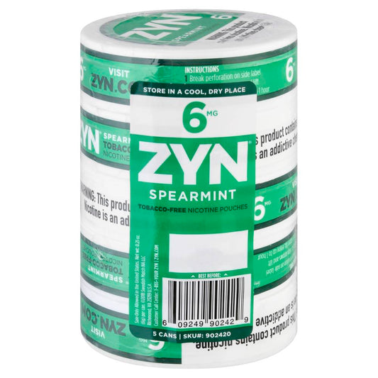 ZYN Nicotine Pouches 6MG Spearmint 5CT