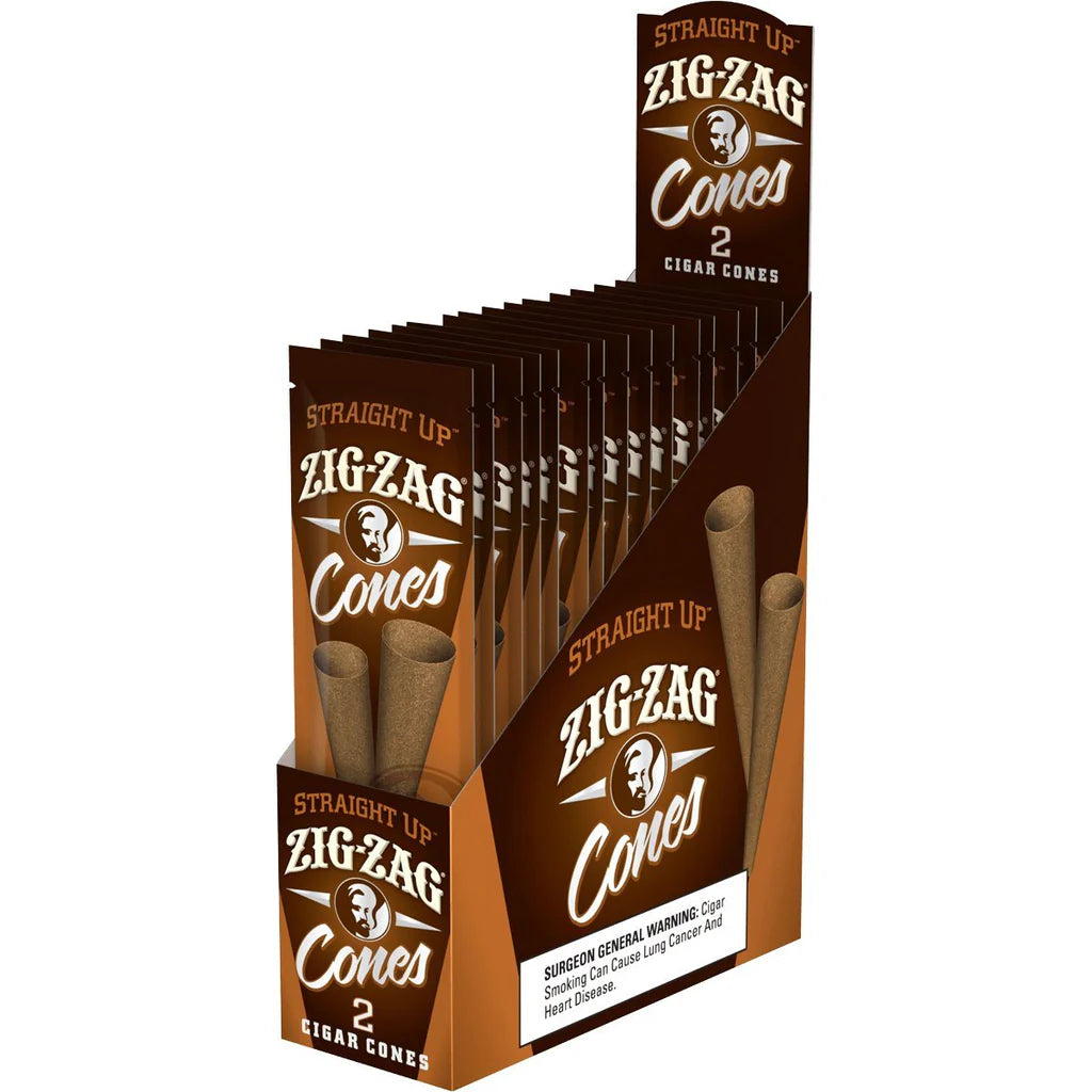 Zig Zag Cigar Cones 2CT Straight Up 15CT Box