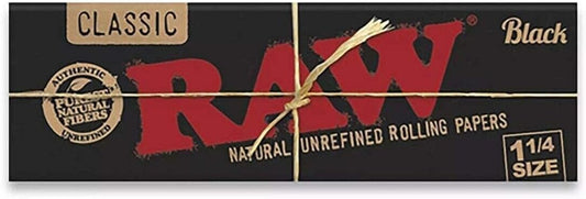 Raw Papers 1 1/4 Classic Black 24CT