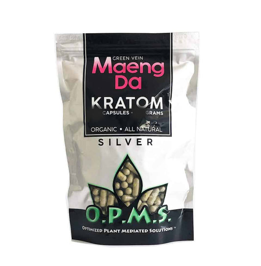 OPMS Kratom Caps 120CT Silver Maeng Da Green