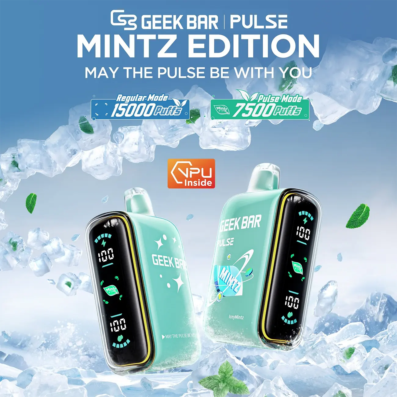 Geek Bar Vape Pulse 15000 Puffs Mintz Editions 5CT Box