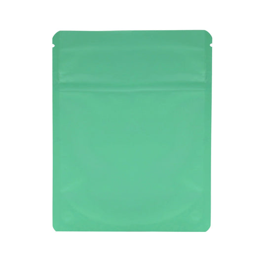 Mylar Bag 1/2OZ Opaque Green Double Zipper 50CT