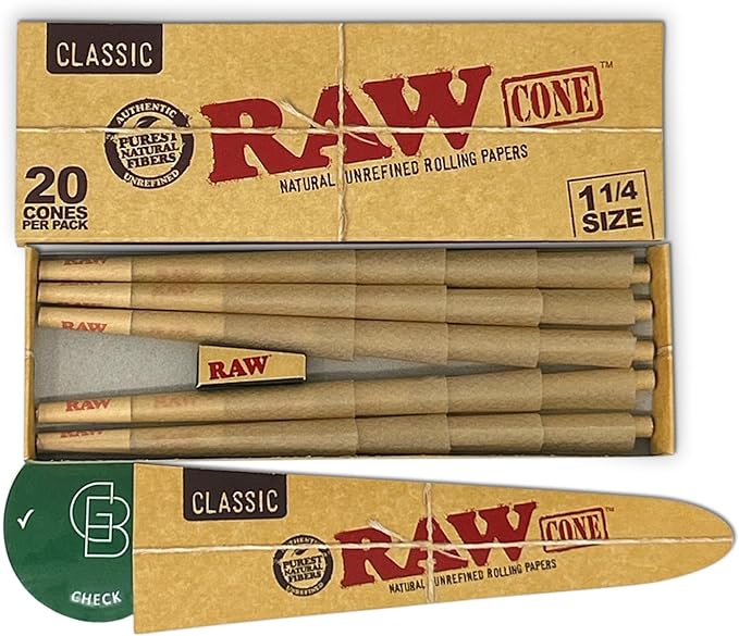 Raw Cones 1 1/4 Classic 20CT / 12CT Box