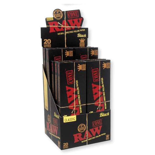 Raw cones King Black 20CT/ 12CT Box