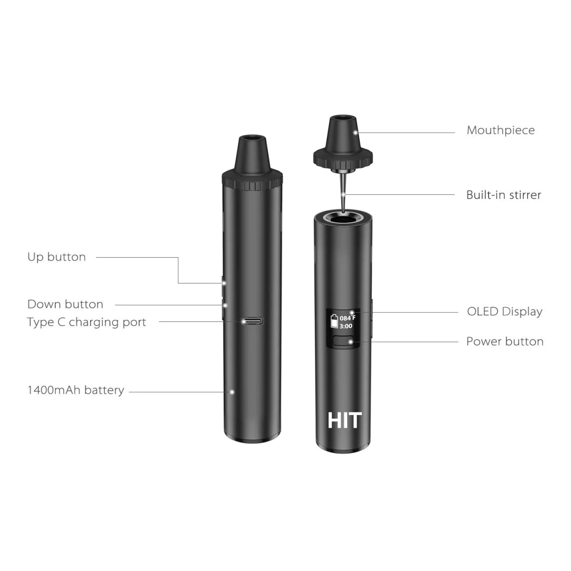 Yocan Vaporizer Hit Black